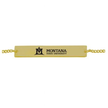 Brass Bar Bracelet - Montana State Bobcats