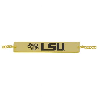 Brass Bar Bracelet - LSU Tigers