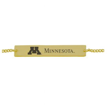 Brass Bar Bracelet - Minnesota Gophers