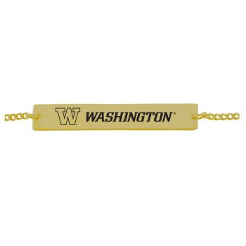 Brass Bar Bracelet - Washington Huskies