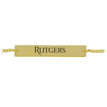 Brass Bar Bracelet - Rutgers Knights