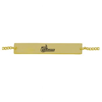 Brass Bar Bracelet - UNC Charlotte 49ers