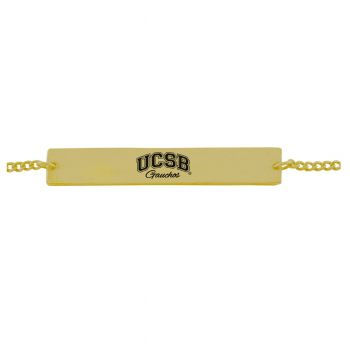 Brass Bar Bracelet - UCSB Gauchos