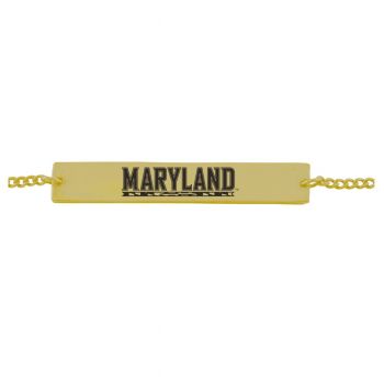 Brass Bar Bracelet - Maryland Terrapins