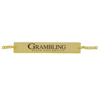 Brass Bar Bracelet - Grambling State Tigers