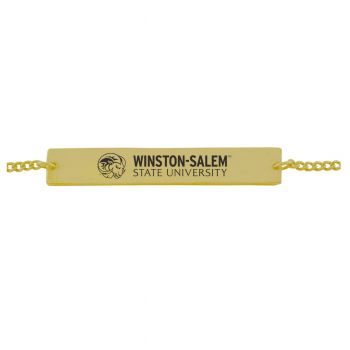 Brass Bar Bracelet - Winston-Salem State University 