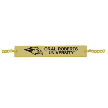 Brass Bar Bracelet - Oral Roberts Golden Eagles