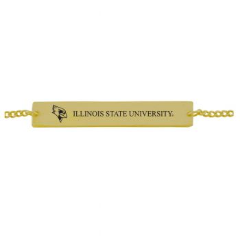 Brass Bar Bracelet - Illinois State Redbirds