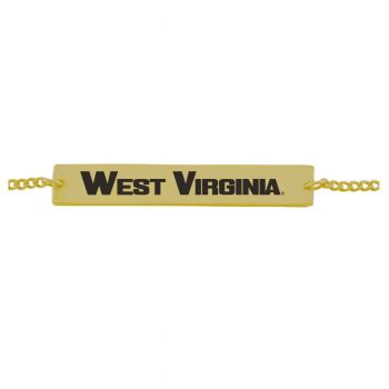 Brass Bar Bracelet - West Virginia Mountaineers