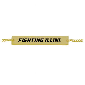 Brass Bar Bracelet - Illinois Fighting Illini