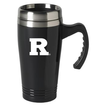 16 oz Stainless Steel Coffee Mug with handle - Rutgers Knights