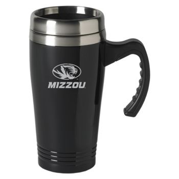 16 oz Stainless Steel Coffee Mug with handle - Mizzou Tigers