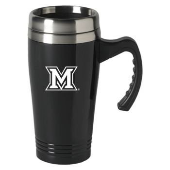 16 oz Stainless Steel Coffee Mug with handle - Miami RedHawks