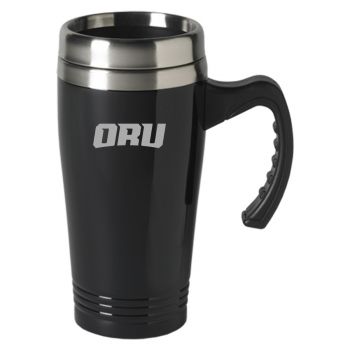 16 oz Stainless Steel Coffee Mug with handle - Oral Roberts Golden Eagles