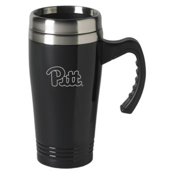 16 oz Stainless Steel Coffee Mug with handle - Pittsburgh Panthers