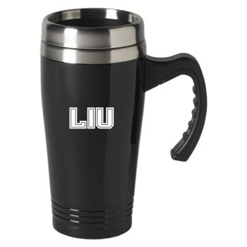 16 oz Stainless Steel Coffee Mug with handle - LIU Blackbirds