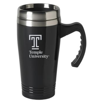16 oz Stainless Steel Coffee Mug with handle - Temple Owls