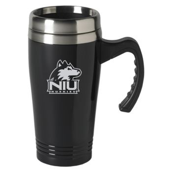 16 oz Stainless Steel Coffee Mug with handle - NIU Huskies