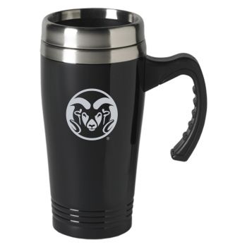 16 oz Stainless Steel Coffee Mug with handle - Colorado State Rams