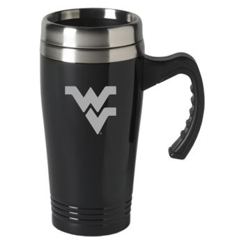 16 oz Stainless Steel Coffee Mug with handle - West Virginia Mountaineers