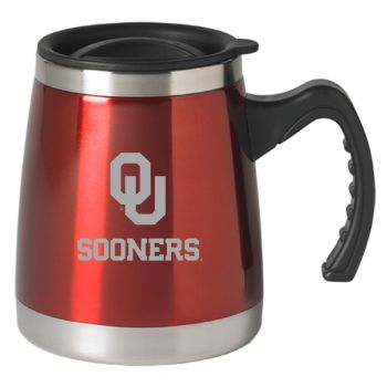 16 oz Stainless Steel Coffee Tumbler - Oklahoma Sooners