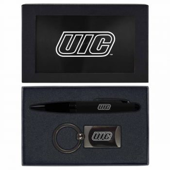 Prestige Pen and Keychain Gift Set - UIC Flames