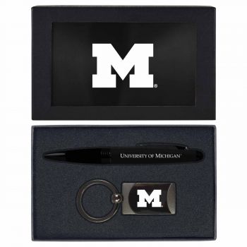 Prestige Pen and Keychain Gift Set - Michigan Wolverines