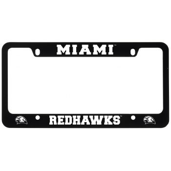 Stainless Steel License Plate Frame - Miami RedHawks