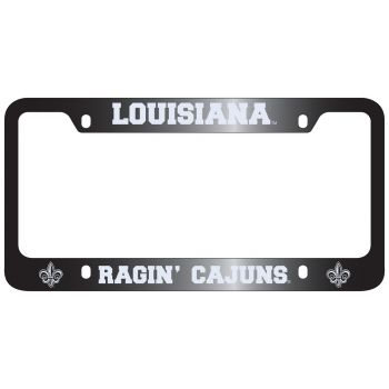 Stainless Steel License Plate Frame - ULM Ragin' Cajuns