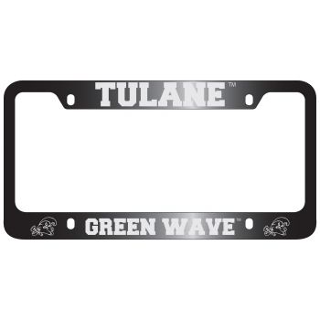 Stainless Steel License Plate Frame - Tulane Pelicans