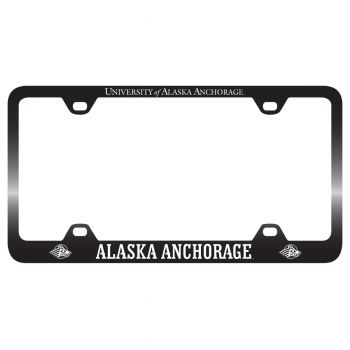 Stainless Steel License Plate Frame - Alaska Anchorage 