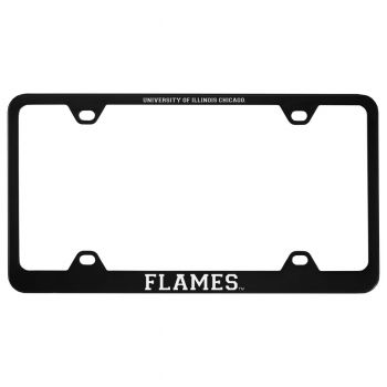 Stainless Steel License Plate Frame - UIC Flames
