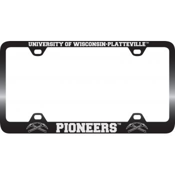 Stainless Steel License Plate Frame - Wisconsin-Platteville Pioneers