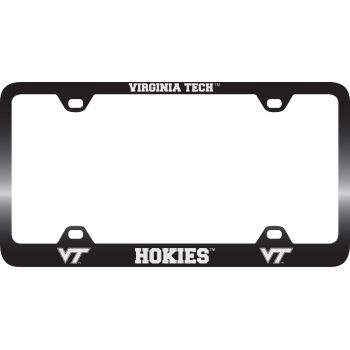 Stainless Steel License Plate Frame - Virginia Tech Hokies