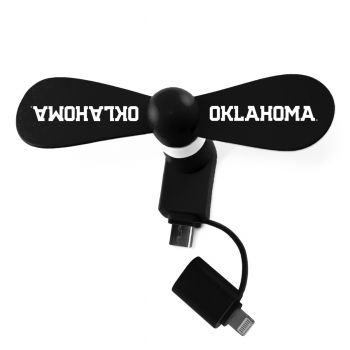 Cell Phone Fan USB and Lightning Compatible - Oklahoma Sooners