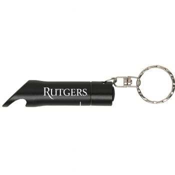 Keychain Bottle Opener & Flashlight - Rutgers Knights