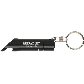 Keychain Bottle Opener & Flashlight - Bradley Braves