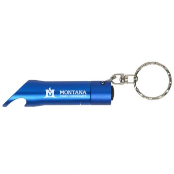 Keychain Bottle Opener & Flashlight - Montana State Bobcats