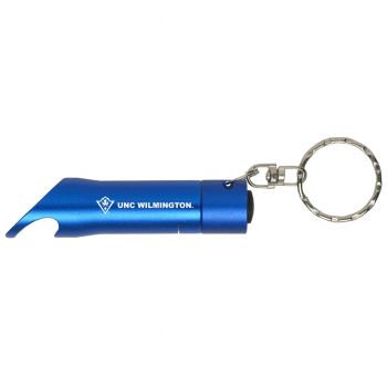 Keychain Bottle Opener & Flashlight - UNC Wilmington Seahawks