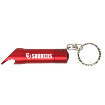 Keychain Bottle Opener & Flashlight - Oklahoma Sooners