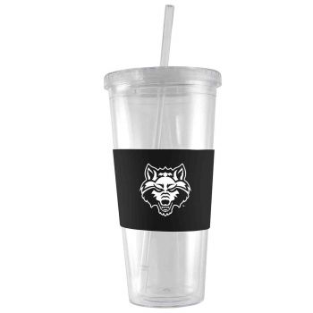 24 oz. Acrylic Tumbler with Silicone Sleeve - Arkansas State Red Wolves