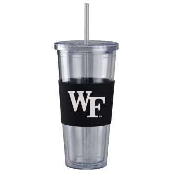 24 oz. Acrylic Tumbler with Silicone Sleeve - Wake Forest Demon Deacons