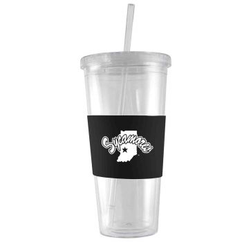 24 oz. Acrylic Tumbler with Silicone Sleeve - Indiana State Sycamores