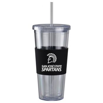24 oz. Acrylic Tumbler with Silicone Sleeve - San Jose State Spartans