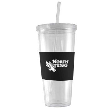 24 oz. Acrylic Tumbler with Silicone Sleeve - North Texas Mean Green