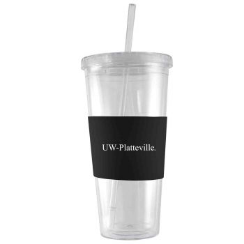 24 oz. Acrylic Tumbler with Silicone Sleeve - Wisconsin-Platteville Pioneers