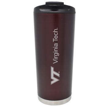 16 oz Vacuum Insulated Tumbler with Lid - Virginia Tech Hokies