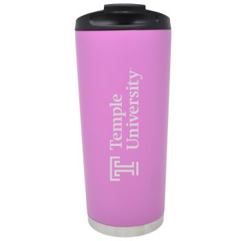 16 oz Vacuum Insulated Tumbler with Lid - Temple Owls